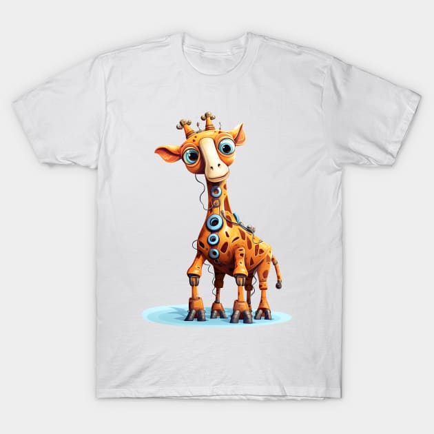 Cartoon giraffe robots. T-Shirt, Sticker. T-Shirt by AndreKENO